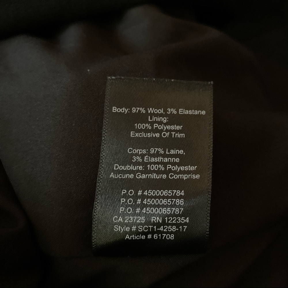 SOLD Babaton Aidan Wool Blazer Jacket in Black sz 6 - Picture 14 of 15